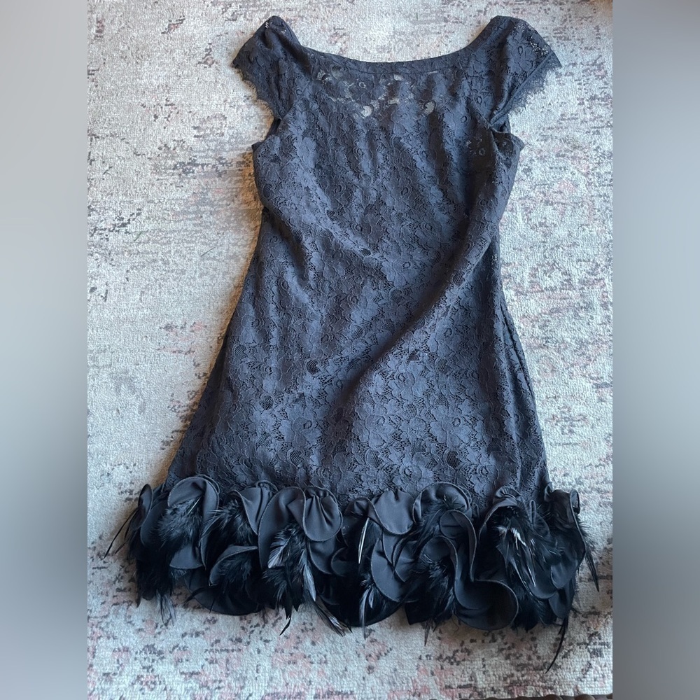 B’ack Dress with Feathers